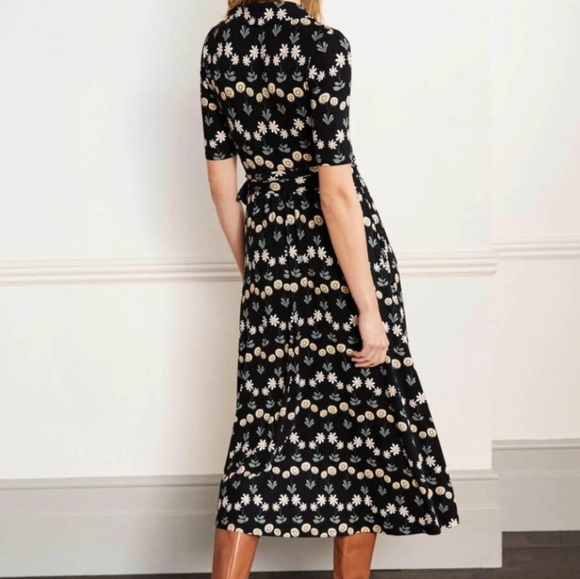 NWT Boden Lavinia Jersey Wrap Dress – Delicate Daisy Print - Size US 14 R - Picture 9 of 9